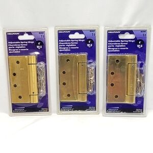 Hillman Hardware Essentials Adjustable Spring Hinges 4" New  3 packs